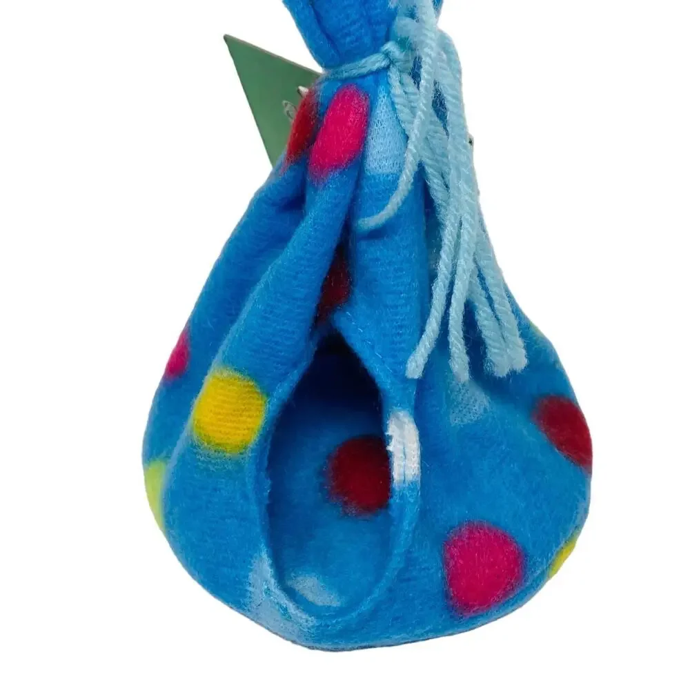 A & E Happy Beaks Blue polka dot Pet Bird Teepee Toy size Medium